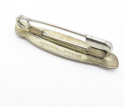 LULLABY 925 Sterling Silver  Vintage Smooth Love Hearts Brooch Pin  BP1592