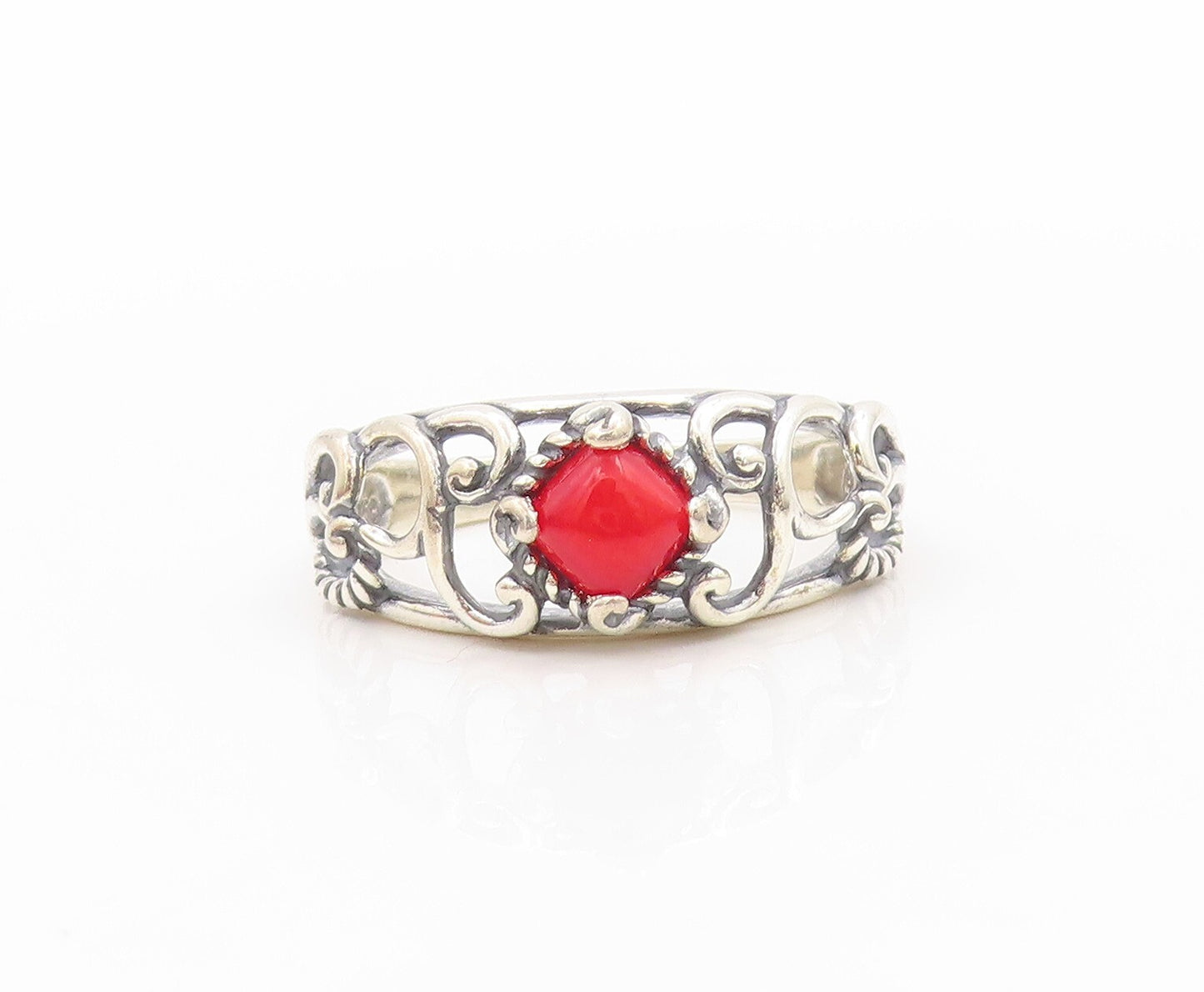 925 Sterling Silver Vintage Ring CAROLYN POLLACK Gemstone Swirls  SZ 9  RG31962