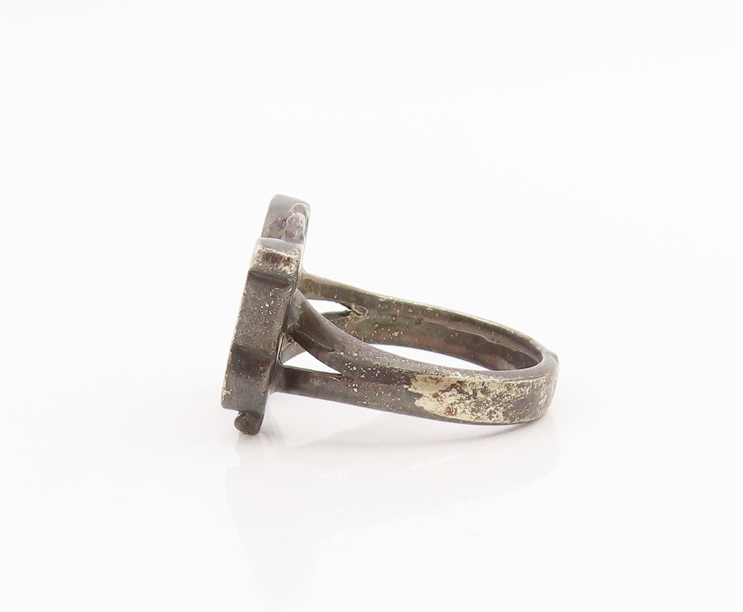 925 Sterling Silver Vintage Ring SOUTHWESTERN Gemstone Butterfly  Sz 7  RG34767