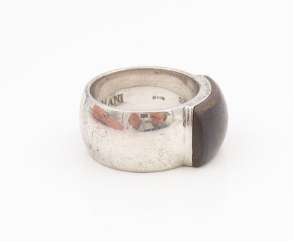 925 Sterling Silver Vintage Ring EMPORIO ARMANI Black Onyx Band  Sz 6.5  RG35258