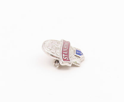 925 Sterling Silver  Vintage Enamel Stanhome Salesman Brooch Pin  BP9296