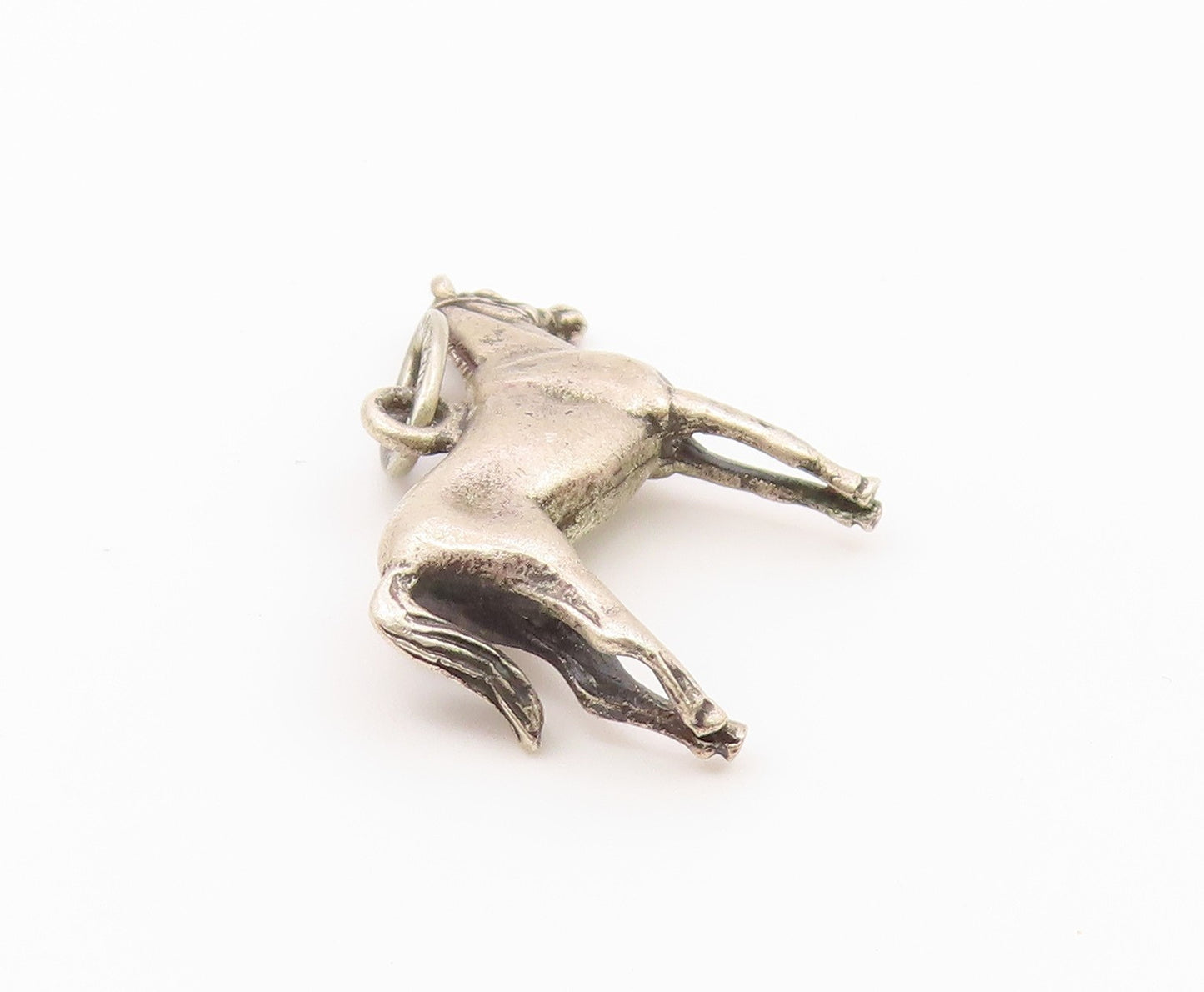 925 Sterling Silver  Vintage Standing Horse Animal Motif Pendant  PT17139