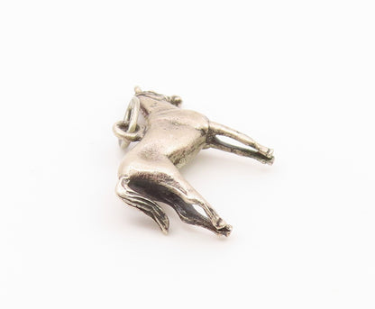 925 Sterling Silver  Vintage Standing Horse Animal Motif Pendant  PT17139