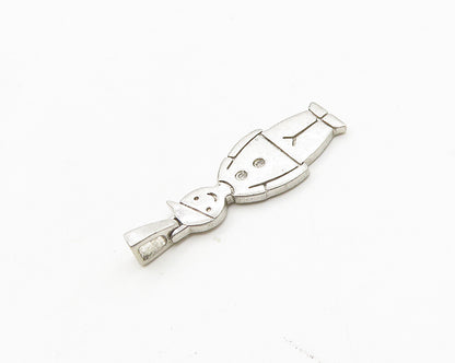 925 Sterling Silver  Vintage Petite Shiny Little Boy Motif Pendant  PT15371
