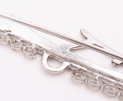 FORSTNER 925 Sterling Silver Vintage Shiny Tree Branch Motif Brooch Pin BP8932
