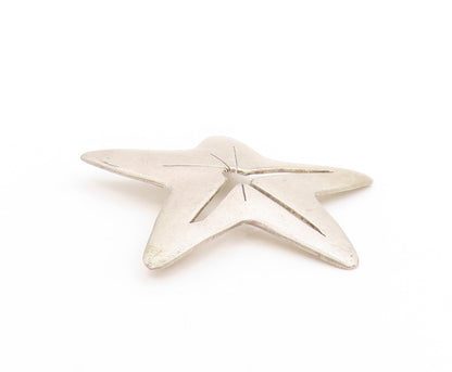 925 Sterling Silver Vintage Brooch Coastal Starfish Design Cut Out Pin  BP11896