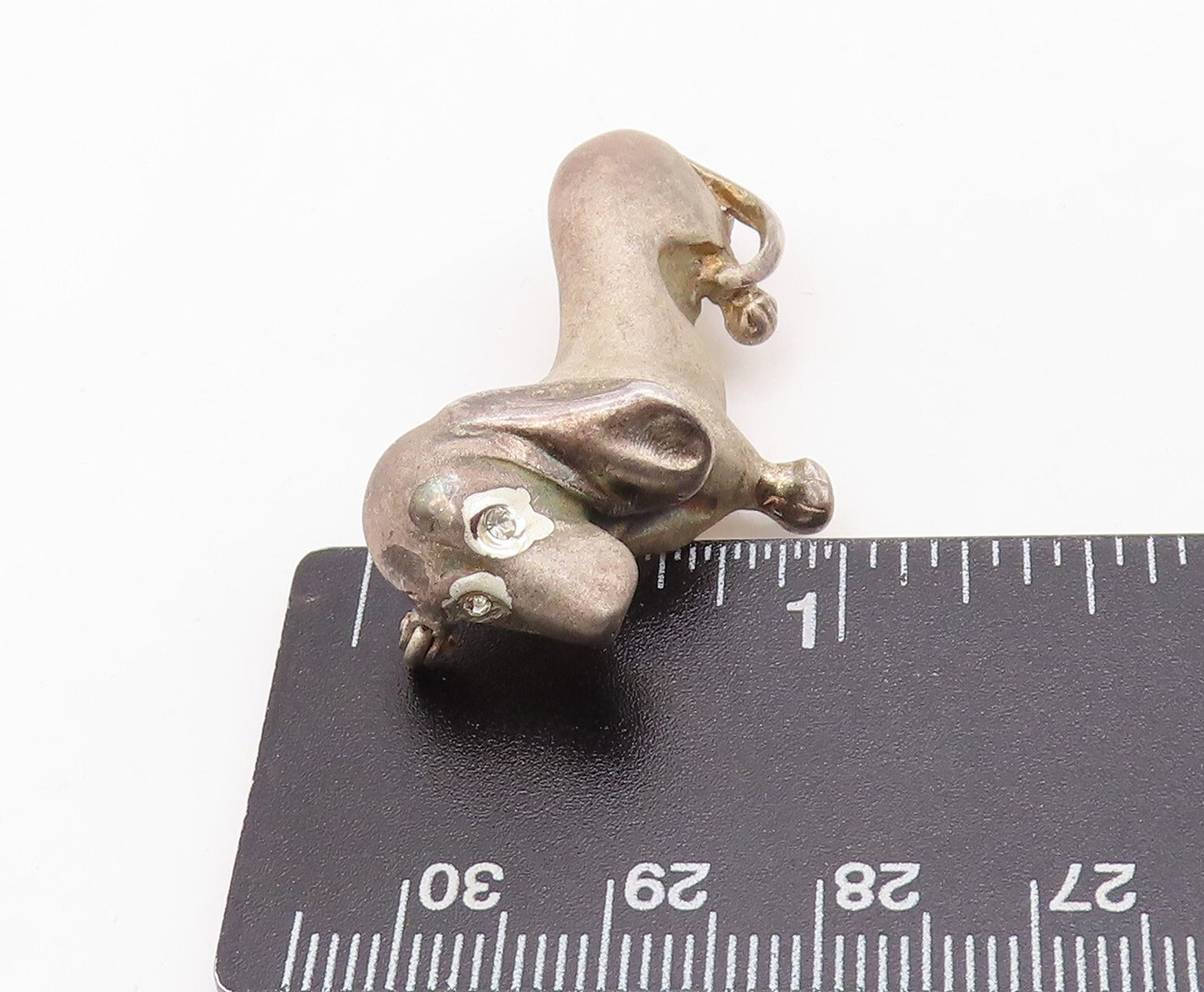 925 Sterling Silver Vintage Brooch Pin Solid Cutout Small Dog  BP11293