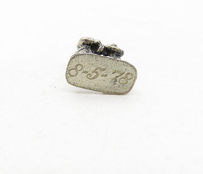925 Sterling Silver  Vintage Oxidized Married Couple Statue Pendant  PT6582