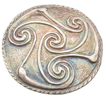 FRENCH QUARTER FESTIVAL 925 Silver  Vintage Carved Spirals Brooch Pin  BP10172