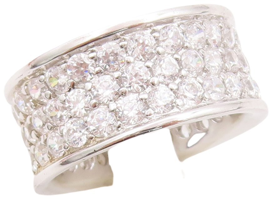 925 Sterling Silver Vintage Ring Minimalist CZ Inlay 360 Band  Sz 7  RG29802