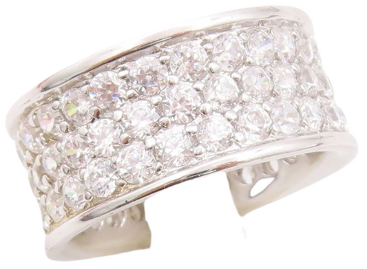 925 Sterling Silver Vintage Ring Minimalist CZ Inlay 360 Band  Sz 7  RG29802