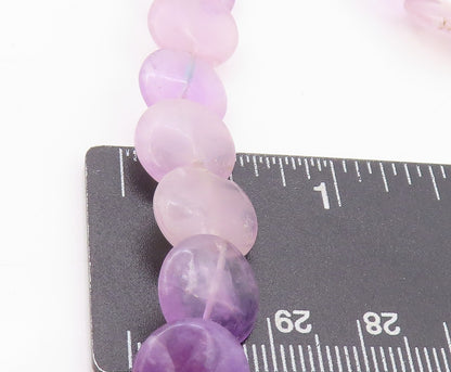 925 Sterling Silver Vintage Necklace Cubed Amethyst Graduated Setting NE4530
