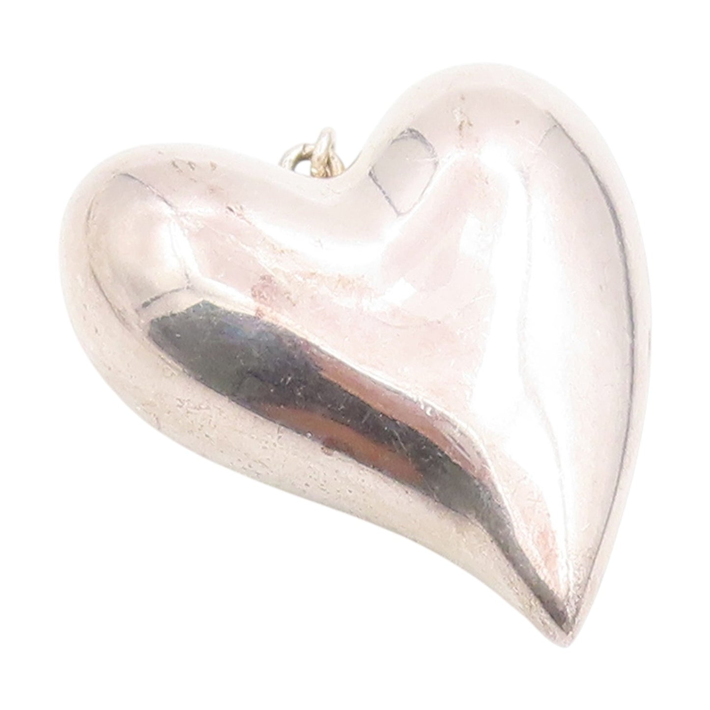 925 Sterling Silver Vintage Pendant PAT AIRESS Stretched Love Heart  PT25253