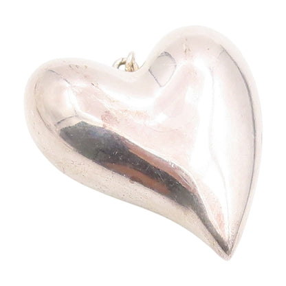 925 Sterling Silver Vintage Pendant PAT AIRESS Stretched Love Heart  PT25253