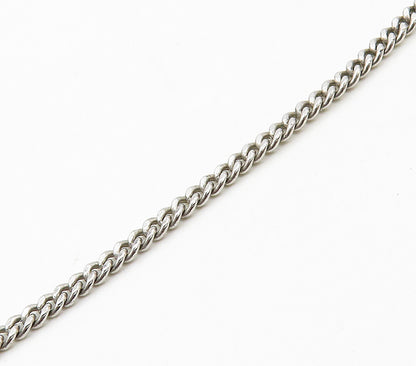 925 Sterling Silver  Vintage Sparkling Floral Ribbon Chain Necklace  NE2619