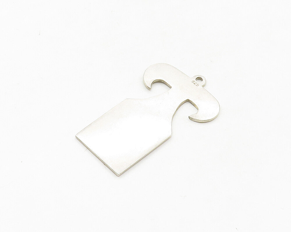 925 Sterling Silver  Vintage Shiny Smooth Drop Pendant  PT14140