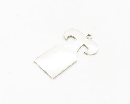 925 Sterling Silver  Vintage Shiny Smooth Drop Pendant  PT14140
