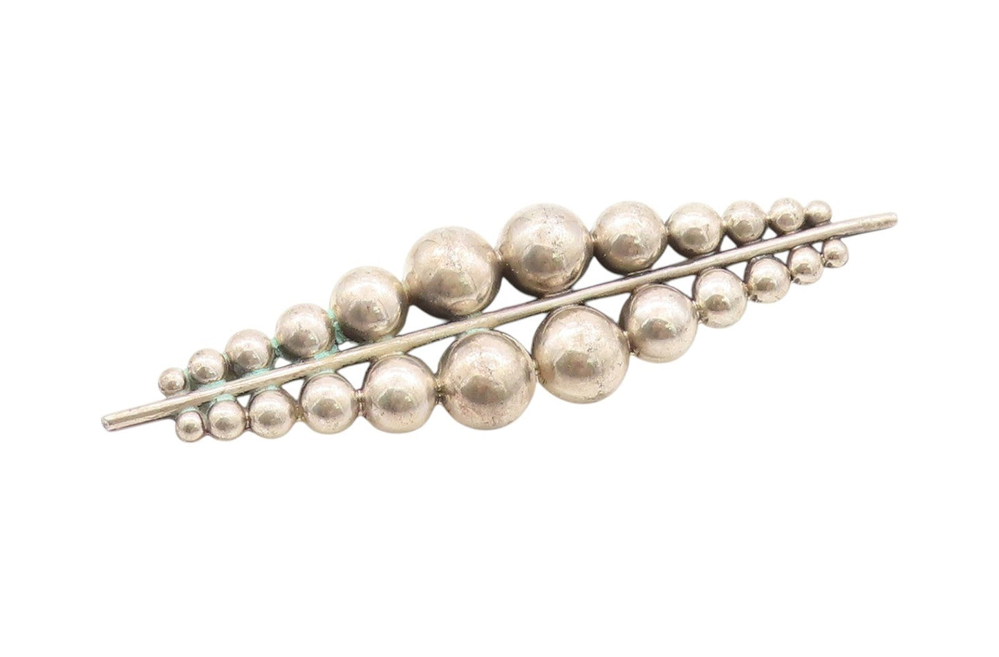 925 Sterling Silver Vintage Brooch CARSI Bubble Leaf Foliage Design  BP11667