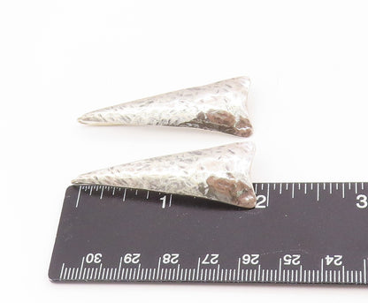 925 Sterling Silver Vintage Earrings OR PAZ ISRAEL Hammered Dangles  EG13963