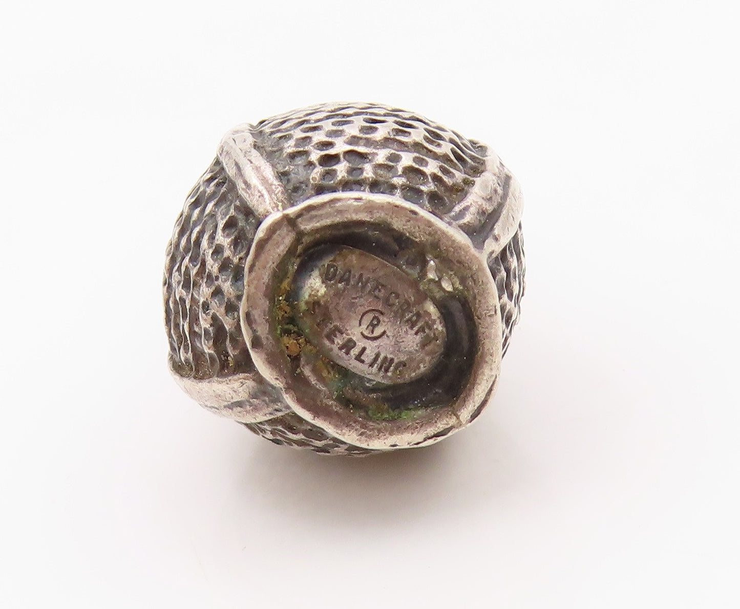 DANECRAFT 925 Sterling Silver  Vintage Rope Wrapped Bottle Pendant  PT19285