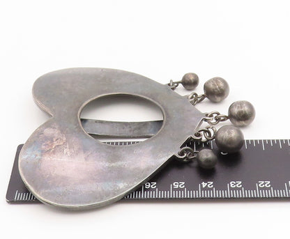 925 Sterling Silver Vintage Pendant IONE TISSOT Large Modern Love Heart  PT25895