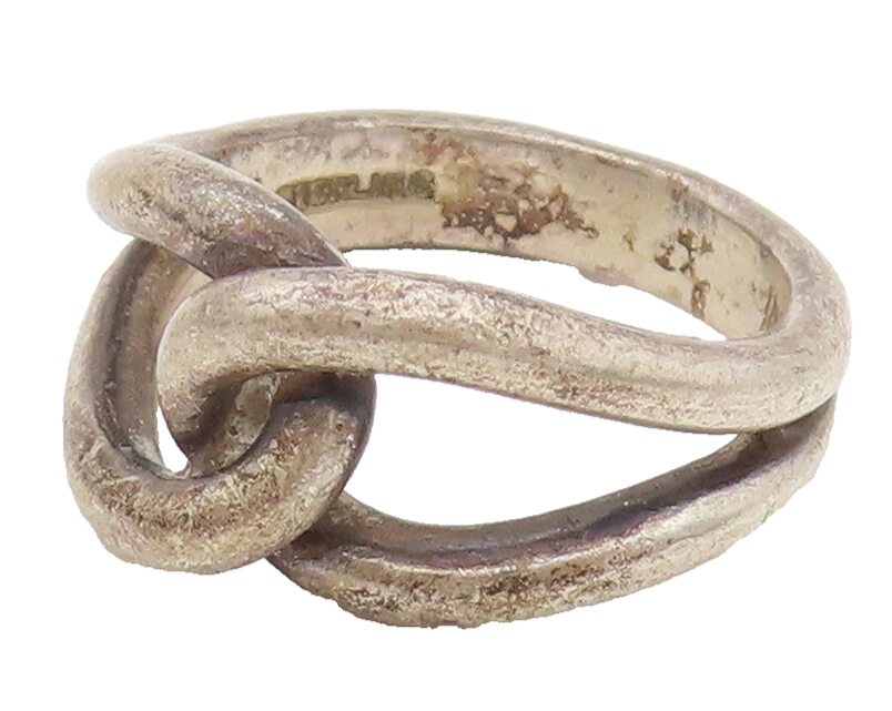 CELLINI 925 Sterling Silver  Vintage Love Infinity Knot Ring Sz 6.25  RG26649