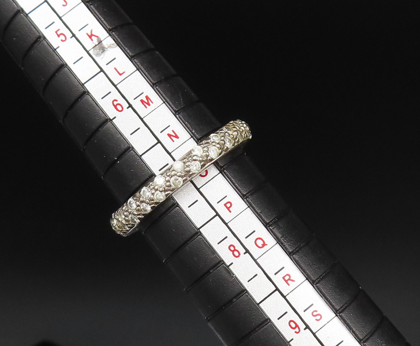 925 Sterling Silver Vintage Cubic Zirconia Pear Shaped Halo Ring Sz 7.5 RG25497