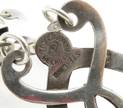 PEDRO CASTILLO 925 Silver  Vintage Open Swirl Design Chain Bracelet  BT6344