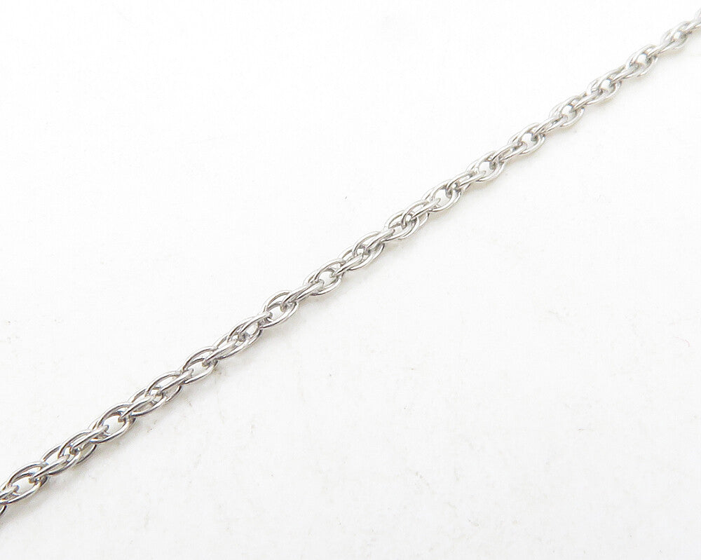 925 Silver  Genuine Black & White Diamonds Love Hearts Chain Necklace  NE2059