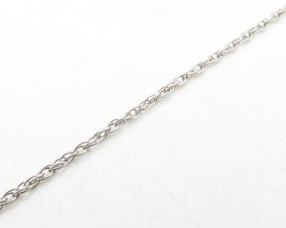 925 Silver  Genuine Black & White Diamonds Love Hearts Chain Necklace  NE2059