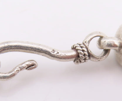 925 Sterling Silver Vintage Necklace Minimalist Solid Curb Link Chain  NE4774