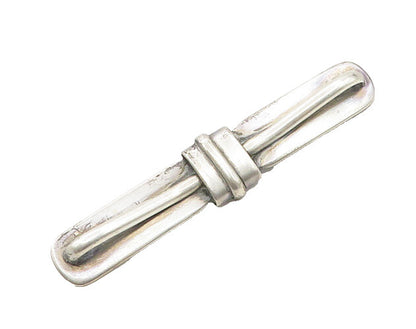 925 Sterling Silver  Vintage Modernist Designed Shiny Brooch Pin  BP6805