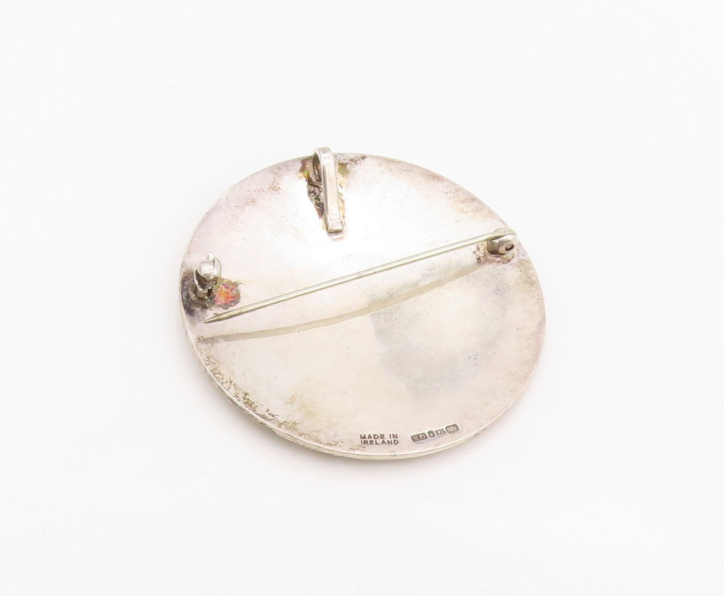 925 Sterling Silver Vintage Brooch IRELAND Symbols Of Irish Heritage  BP12076