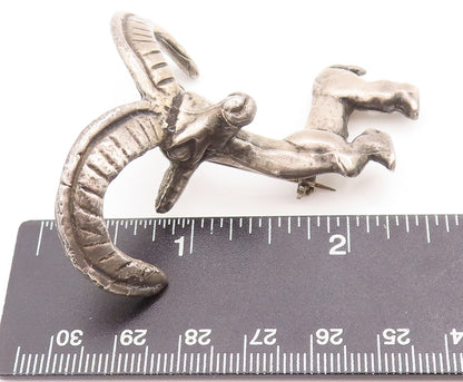 925 Sterling Silver Vintage Brooch Pin MMA Antique 3D Cutout Alpine Ibex BP11142