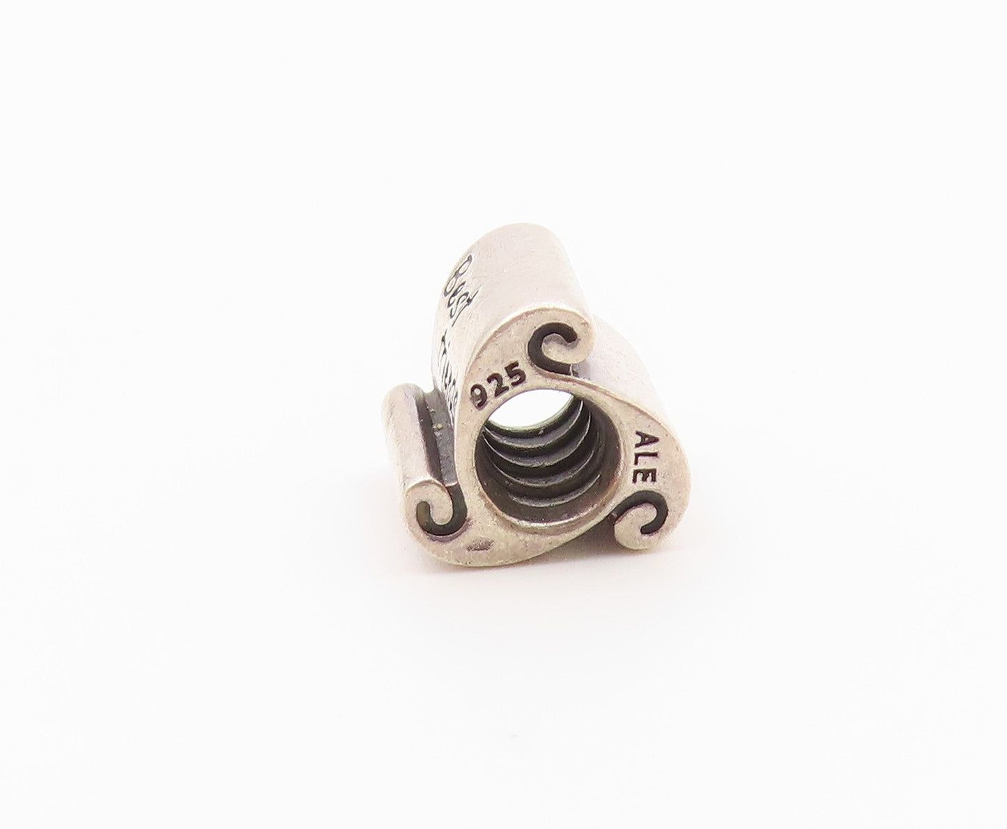 PANDORA 925 Sterling Silver Vintage Best Friend Scroll Charm Pendant PT20637