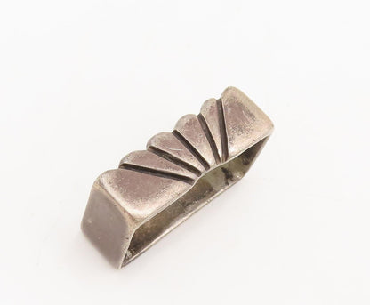 925 Silver Vintage Belt Buckle SOUTHWESTERN Fan Solid Belt Holder And Tip TR3675