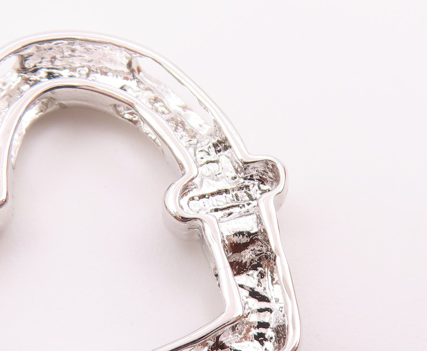 925 Sterling Silver  Cubic Zirconia Mickey Mouse Love Heart Pendant  PT16427