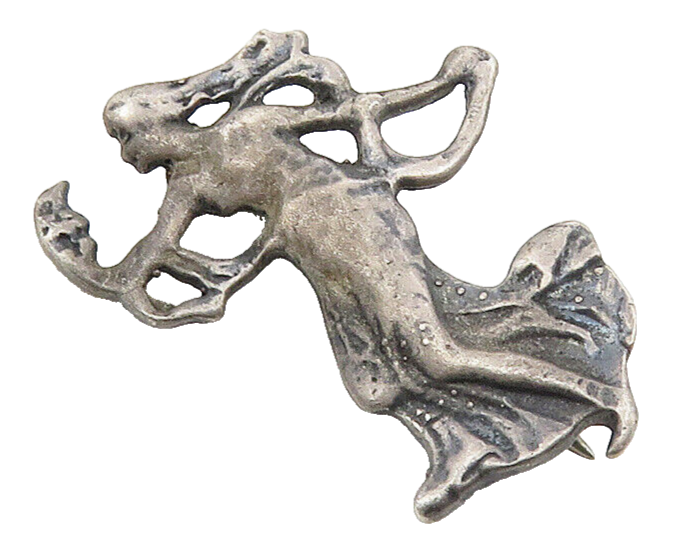 925 Sterling Silver  Vintage Dark Tone Dancing Woman Petite Brooch Pin  BP6550
