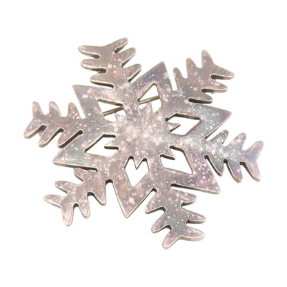 925 Sterling Silver Vintage Brooch MEXICO Winter Wonderland Snowflake   BP12081