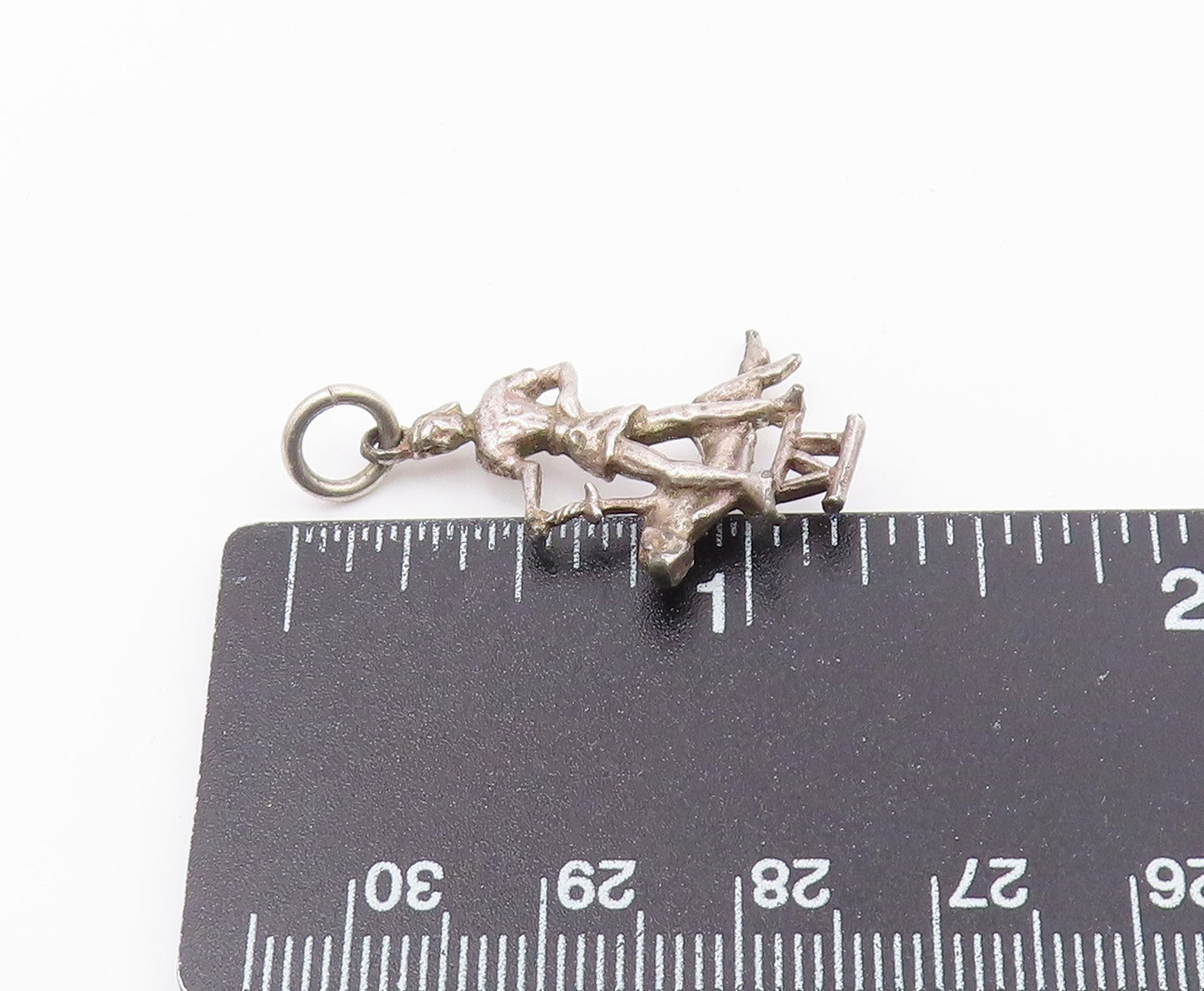 925 Sterling Silver  Vintage Sixth Commandment Religious Pendant  PT16728