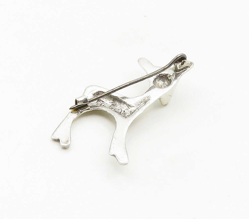 925 Sterling Silver  Vintage Shiny Petite Baby Deer Smooth Brooch Pin  BP6567