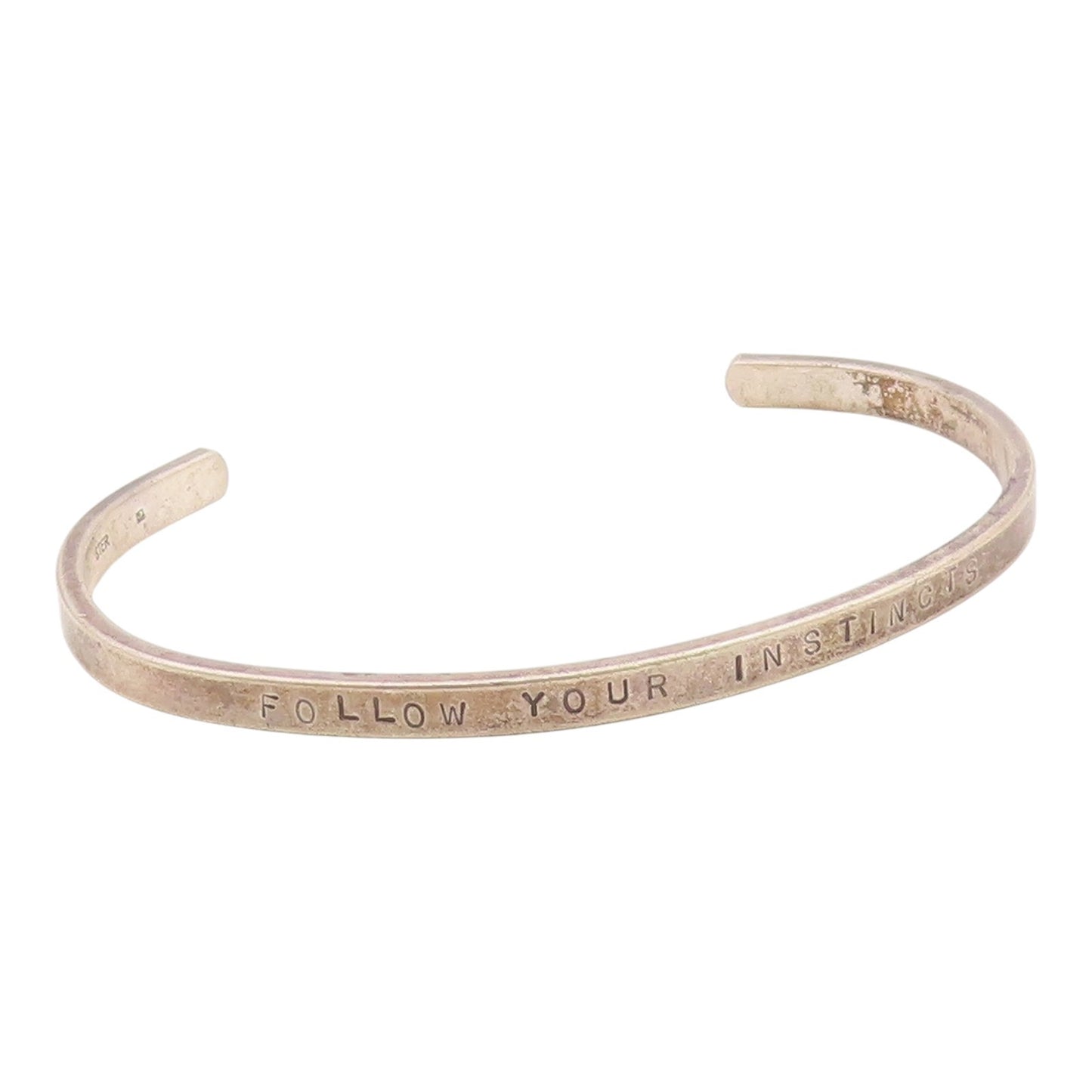 925 Sterling Silver  Vintage Follow Your Instincts Cuff Bracelet  BT9176