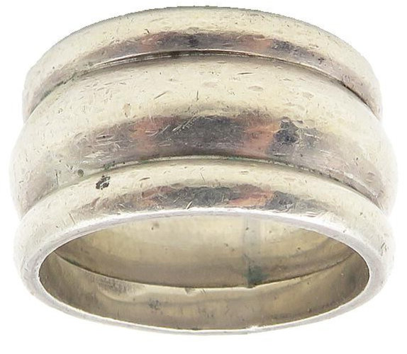 925 Sterling Silver  Vintage Shiny Smooth Round Band Ring Sz 6  RG10924