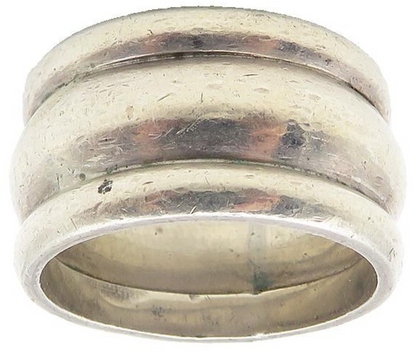 925 Sterling Silver  Vintage Shiny Smooth Round Band Ring Sz 6  RG10924