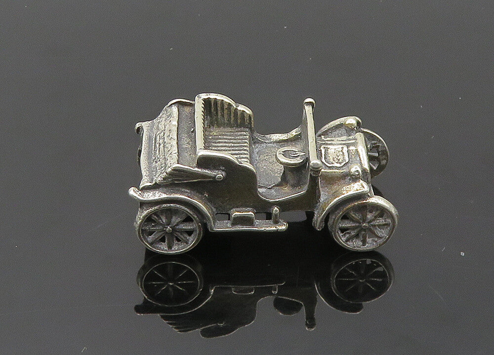 925 Sterling Silver  Vintage Dark Tone Old Fashioned Car Trinket  TR2804