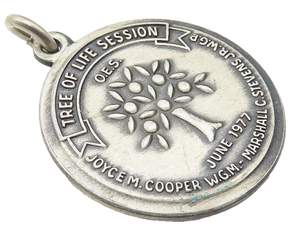 BBCO 925 Sterling Silver  Vintage Oxidized Tree Of Life Session Pendant PT8333
