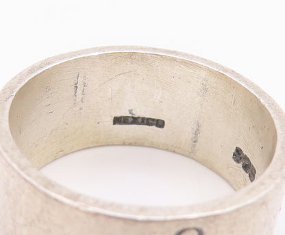 925 Sterling Silver Vintage Ring MEXICO Etched Religious Cross  Sz 10  RG33663