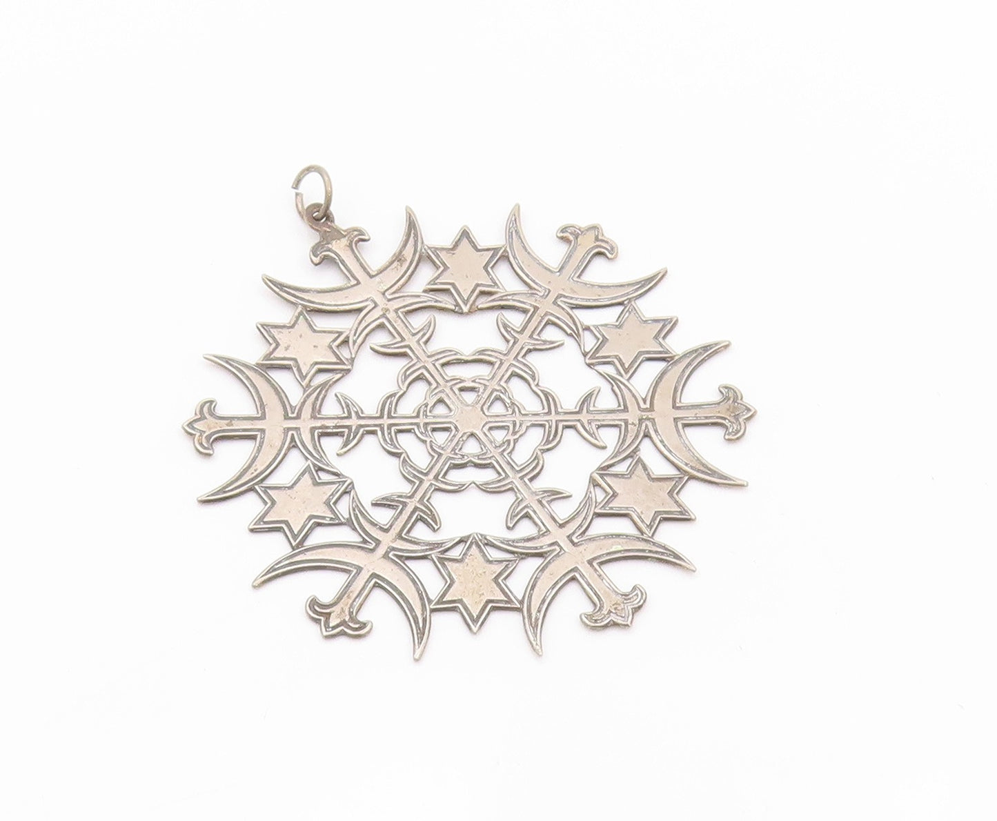 925 Sterling Silver Vintage Pendant MMA 1973 Christmas Tree Topper Star  PT24032