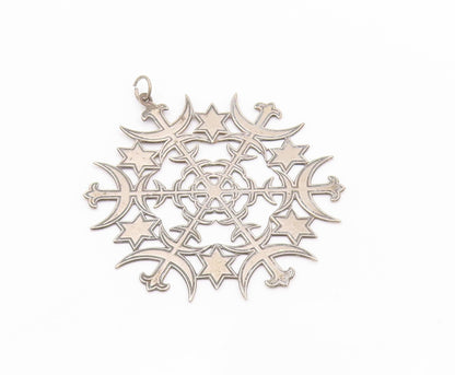 925 Sterling Silver Vintage Pendant MMA 1973 Christmas Tree Topper Star  PT24032