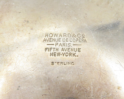 HOWARD & CO. 925 Sterling Silver  Vintage Shiny Oval Dome Trinket Box  TR2394